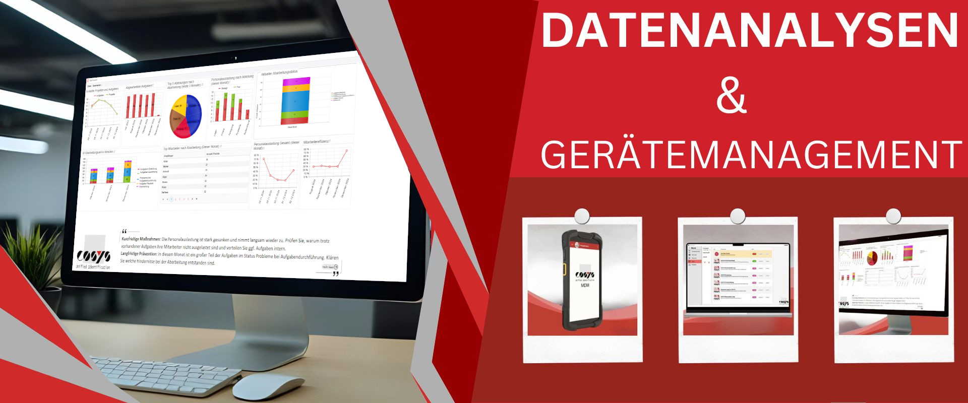 Intelligente Datenanalyse und Mobile Device Management: Effizienz, Transparenz und Sicherheit in der digitalen Unternehmenssteuerung.